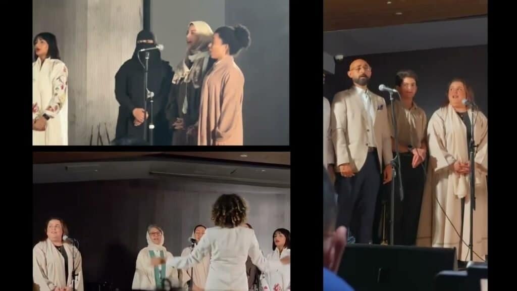 أداء كورالي لأغنية يا زهرة في خيالي في الخبر